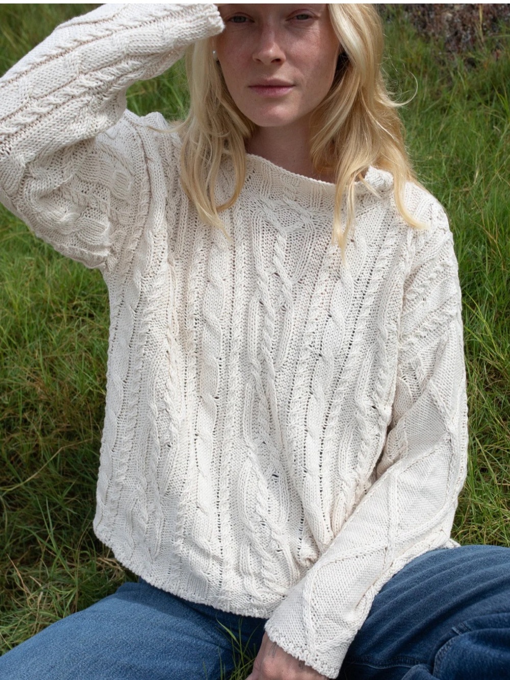 Honest Cotton Charlie Cable Knit Sweater